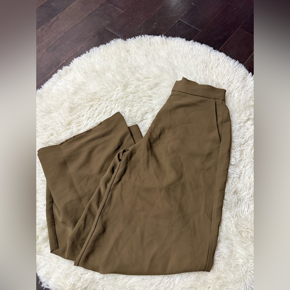 Zenana Tan Wide Leg Women's Dress Pants